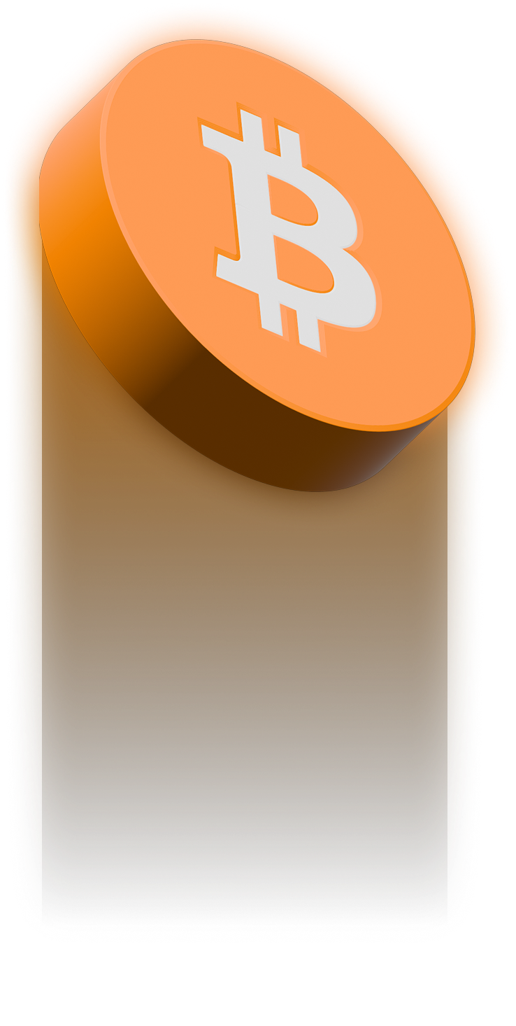 Bitcoin 3D coin illustration