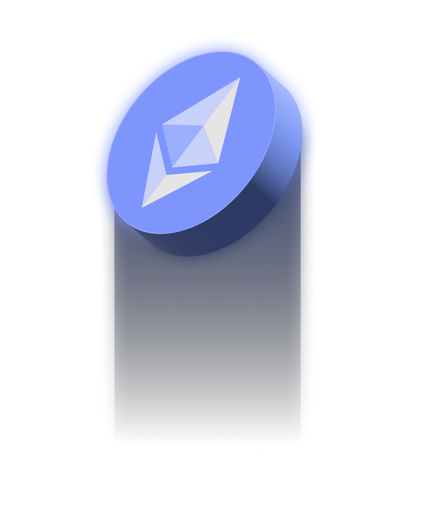 Ethereum 3D coin illustration