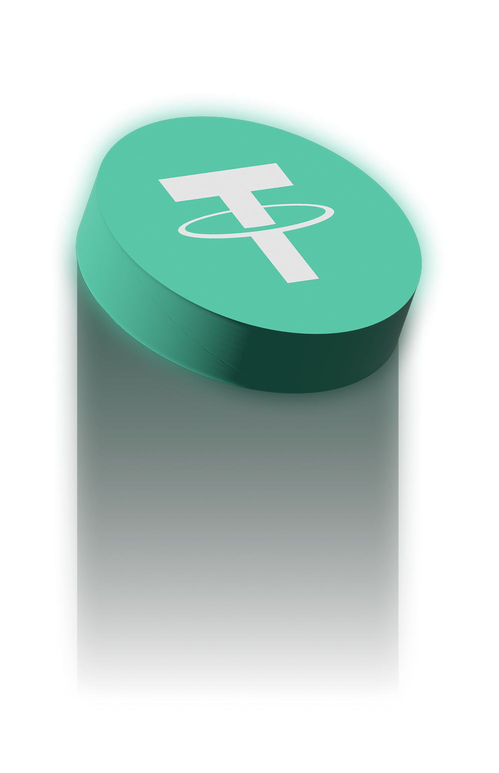 Tether USDT 3D coin illustration